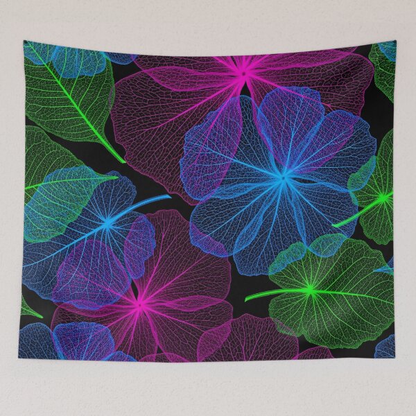 Item preview, Neon Leaf Lace Pattern designed and sold by Kaleidoscope Print.