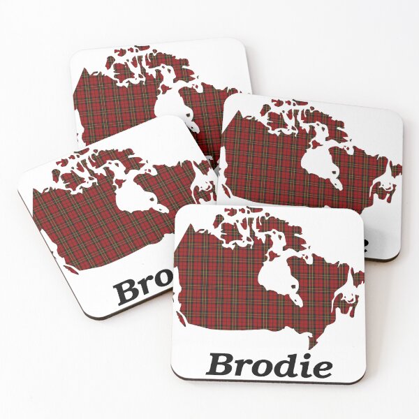 Item preview, Brodie Clan Tartan on Map of Canada (with name) designed and sold by clantartans.