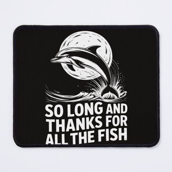 Artikelvorschau, So long And Thanks For All The Fish Dolphin Moon Fishing entworfen und verkauft von AnimeManga2D.