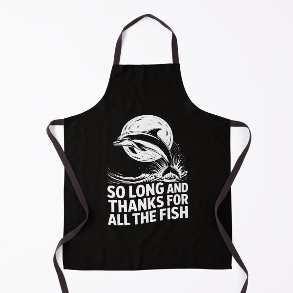 Item preview, So Long And Thanks For All The Fish Dolphin Moon Fishing designed and sold by AnimeManga2D.