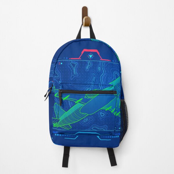 Item preview, aerospace technology or aviation simulation, graphic of airplane with topographic map background and Flight Simulator interface designed and sold by NiamLab.