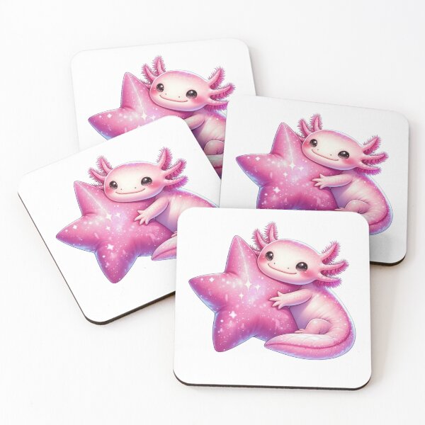 Item preview, Axolotl Star Sticker Cute Pastel Aesthetic Design designed and sold by PlantzMatter.