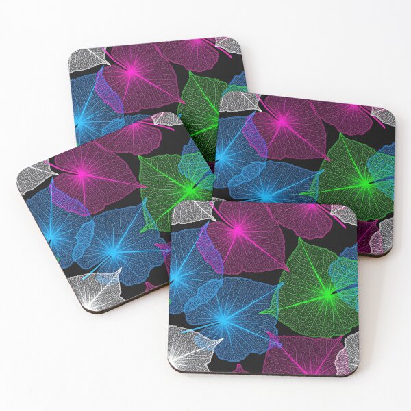 Item preview, Neon Leaf Skeleton Collage designed and sold by Kaleidoscope Print.