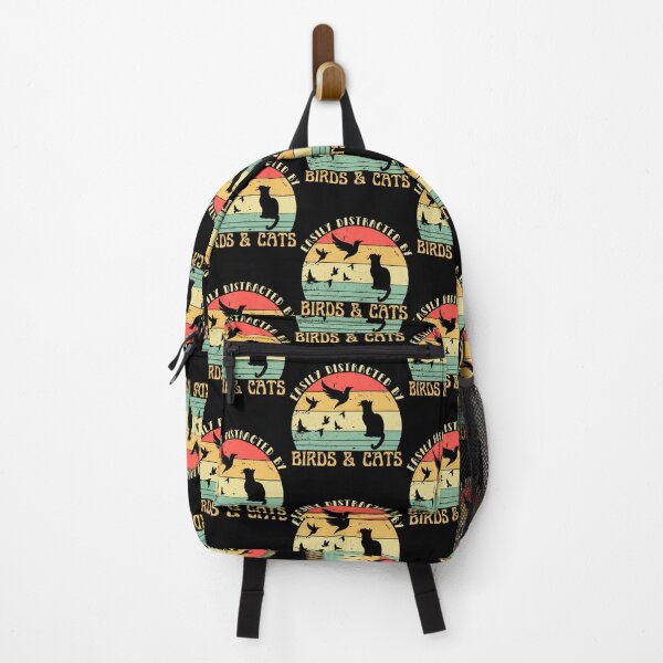 Item preview, Retro Pet Cat Birds Lover Easily Distracted By Birds Cats For Girls designed and sold by huftyfnruppe.