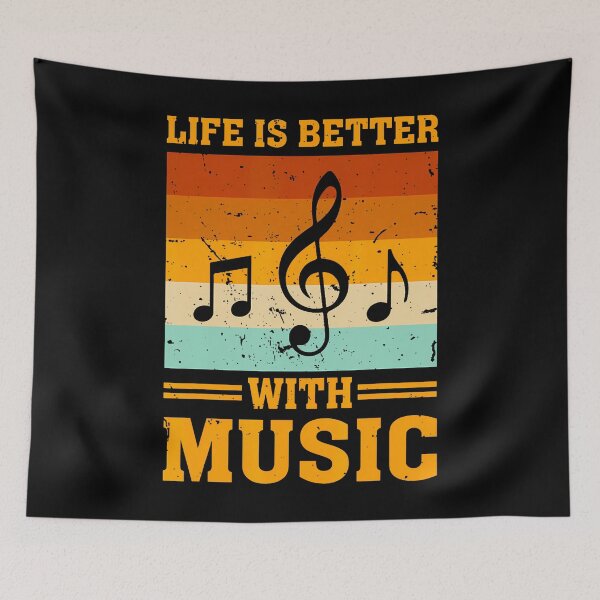 Item preview, Life Is Better With Music Notes n Girl Women Musician designed and sold by vasserideiri.