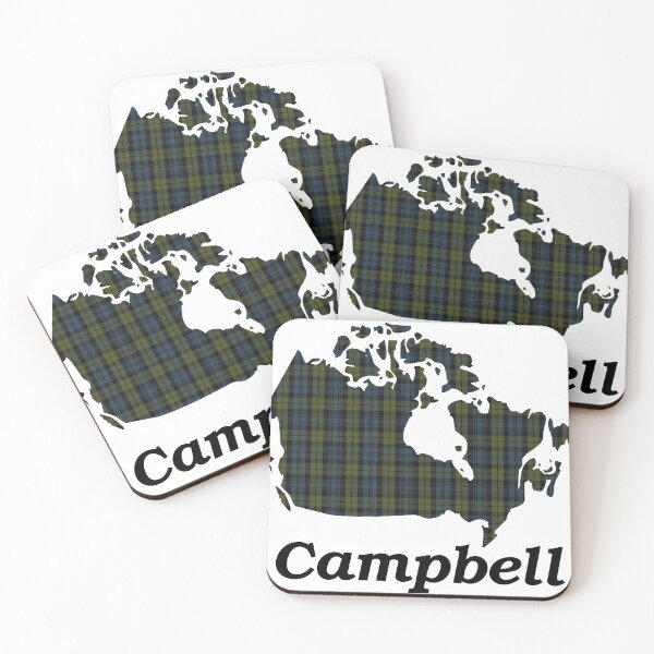 Item preview, Campbell Clan Tartan on Map of Canada (with name) designed and sold by clantartans.