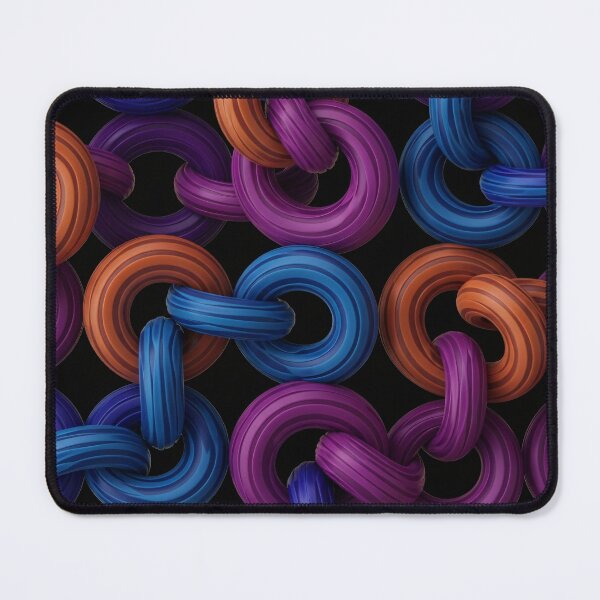 Item preview, Neon Knot Rings Pattern designed and sold by Kaleidoscope Print.