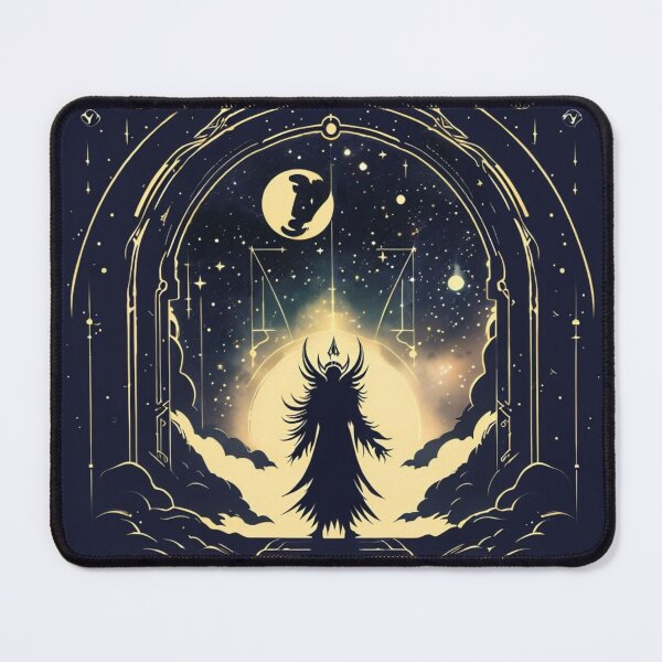 Item preview, Celestial Gatekeeper – Cosmic Mythical Poster Art designed and sold by Cyntriax.