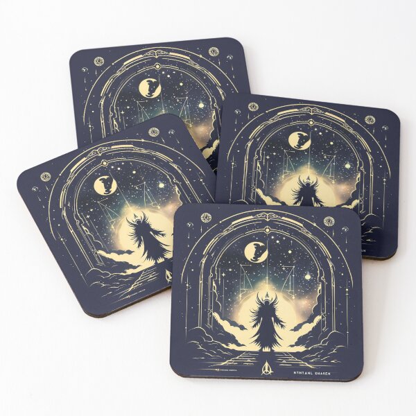 Item preview, Celestial Gatekeeper – Cosmic Mythical Poster Art designed and sold by Cyntriax.