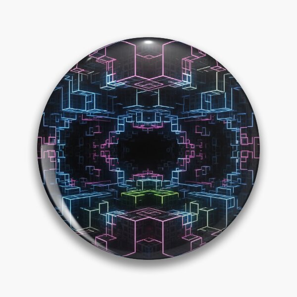 Item preview, Neon Cube Tunnel designed and sold by Kaleidoscope Print.