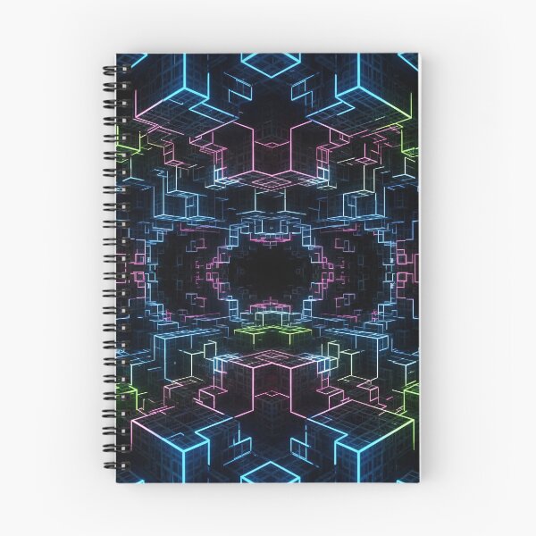 Item preview, Neon Cube Tunnel designed and sold by Kaleidoscope Print.