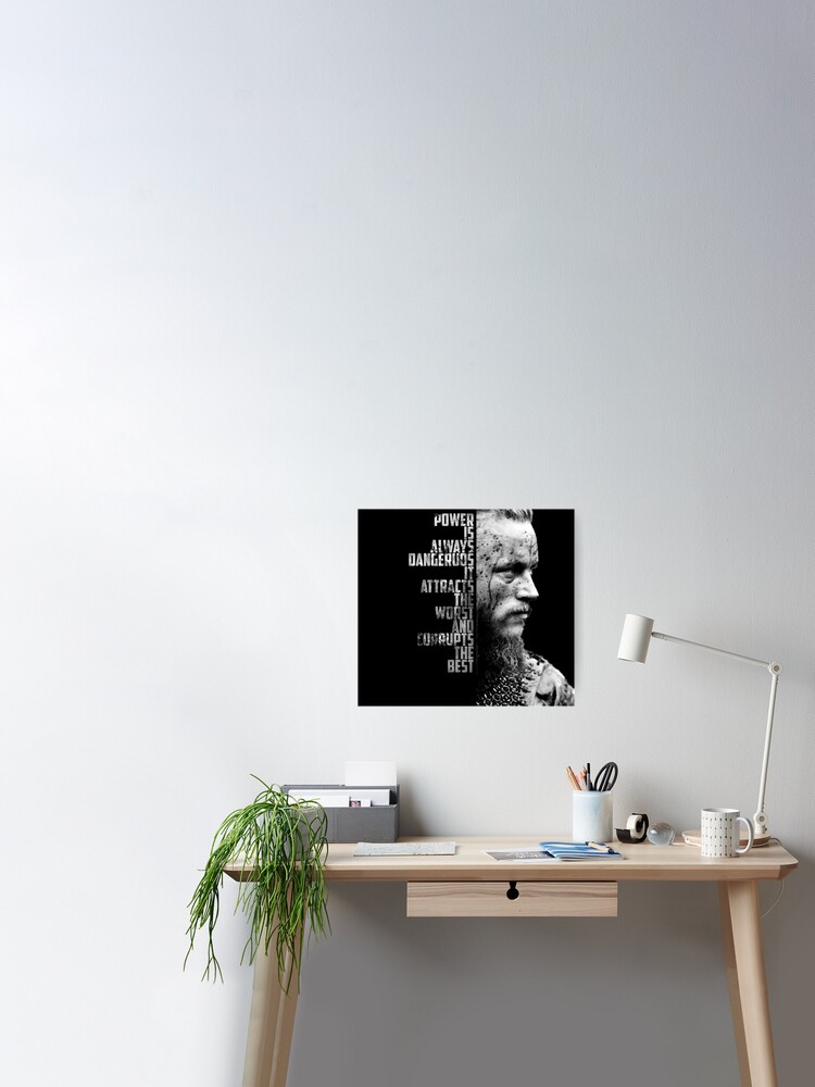 Poster Vikings Citation De Ragnar Par Namarrhu Redbubble