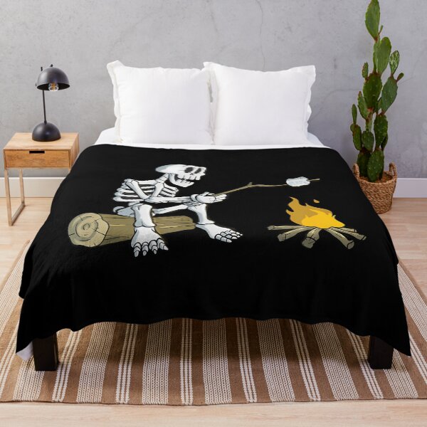 Item preview, Skeleton Toasting Marshmallow Campfire Snack Food Dessert designed and sold by donadonvgran.