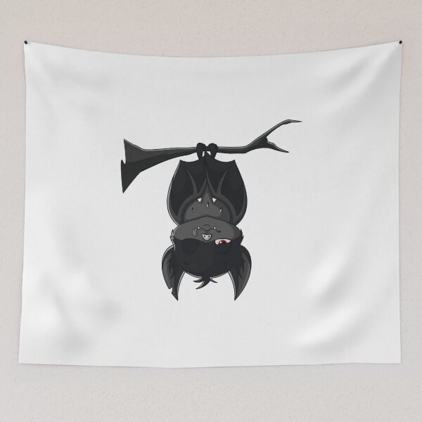 Item preview, Cute Hanging Bat Halloween Cartoon Illustration designed and sold by Horrify.