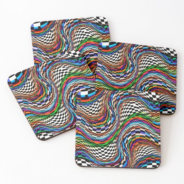 Item preview, Trippy Checkered Waves designed and sold by Kaleidoscope Print.