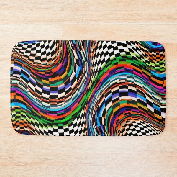 Item preview, Trippy Checkered Waves designed and sold by Kaleidoscope Print.