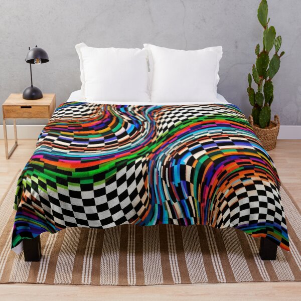 Item preview, Trippy Checkered Waves designed and sold by Kaleidoscope Print.