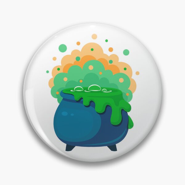 Item preview, Cute Bubbling Witch Cauldron Cartoon Illustration designed and sold by Horrify.