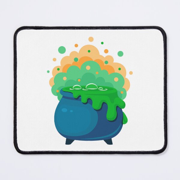 Item preview, Cute Bubbling Witch Cauldron Cartoon Illustration designed and sold by Horrify.