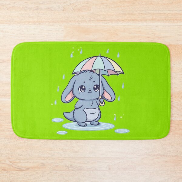 Item preview, Mistyroo – Cozy Kawaii Bunny‑Kangaroo with Umbrella | Gentle Rain Day Fluffaroo Character designed and sold by harmandragon04.