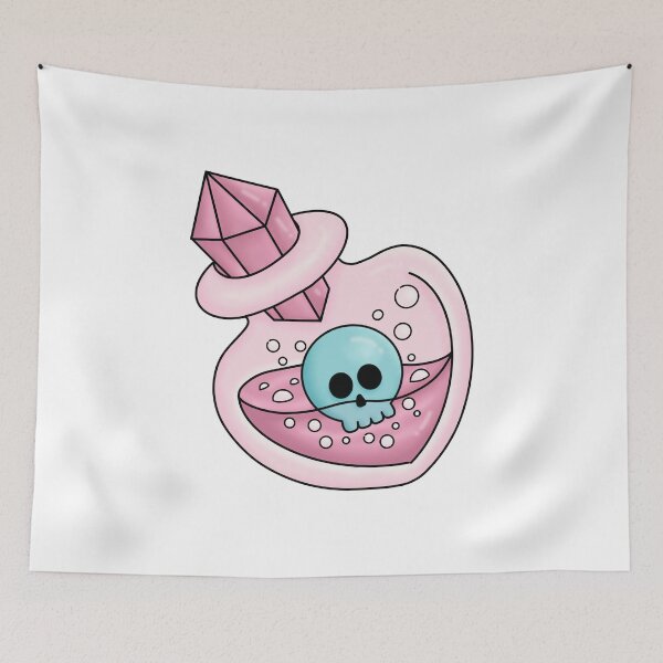Item preview, Cute Poison Potion Bottle with Skull Cartoon Illustration designed and sold by Horrify.