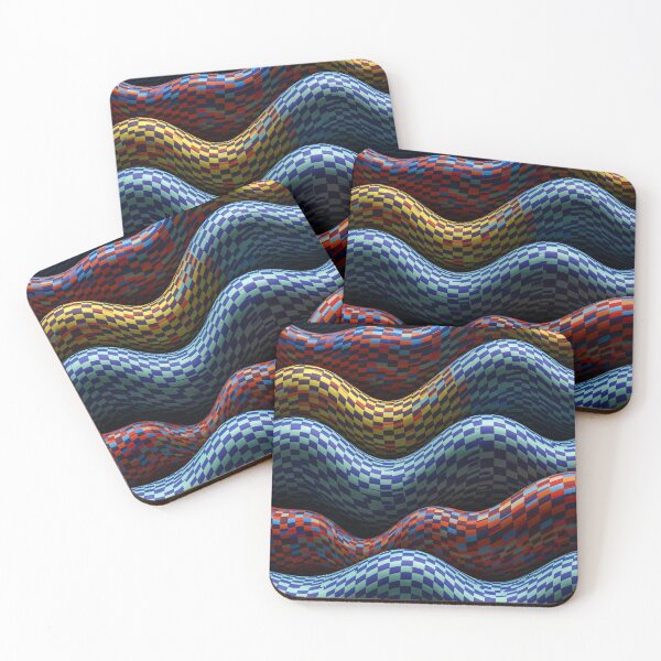 Item preview, Checkered Wave Ridges designed and sold by Kaleidoscope Print.