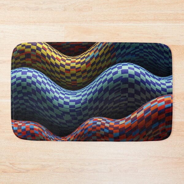 Item preview, Checkered Wave Ridges designed and sold by Kaleidoscope Print.