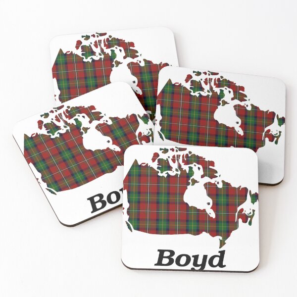 Item preview, Boyd Clan Tartan on Map of Canada (with name) designed and sold by clantartans.