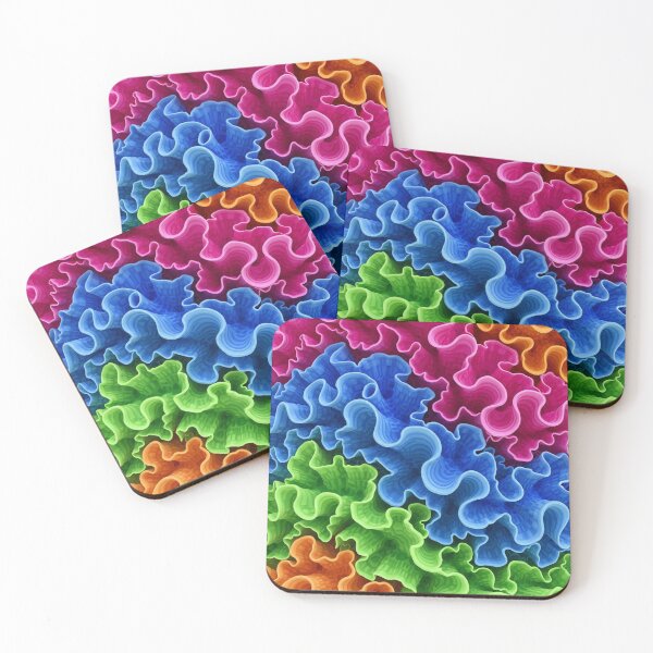 Item preview, Neon Coral Ruffles designed and sold by Kaleidoscope Print.