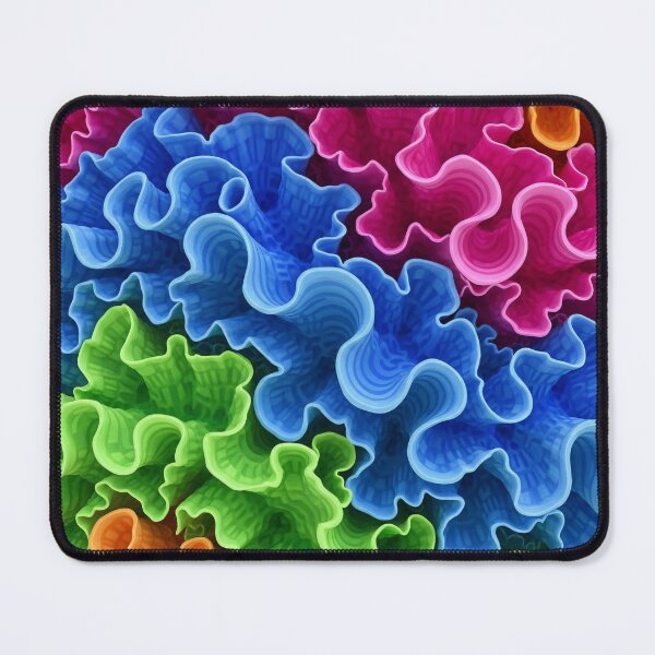 Item preview, Neon Coral Ruffles designed and sold by Kaleidoscope Print.