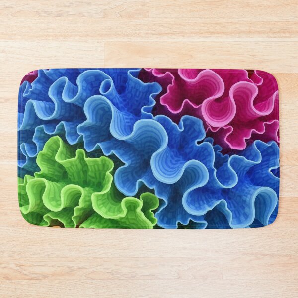 Item preview, Neon Coral Ruffles designed and sold by Kaleidoscope Print.