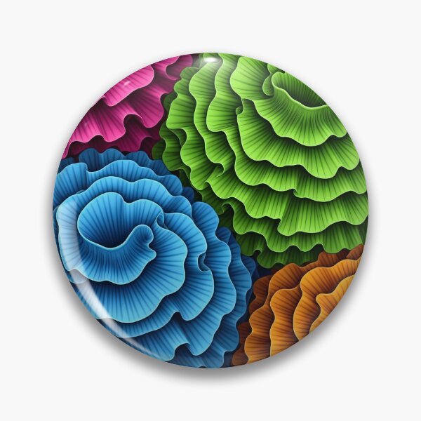 Item preview, Rainbow Ruffle Blooms designed and sold by Kaleidoscope Print.