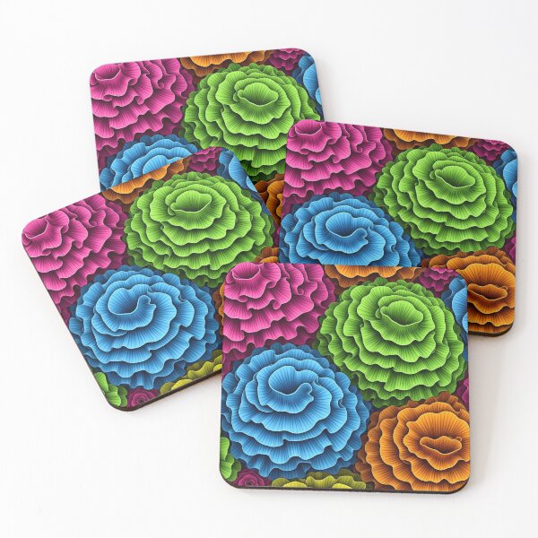 Item preview, Rainbow Ruffle Blooms designed and sold by Kaleidoscope Print.