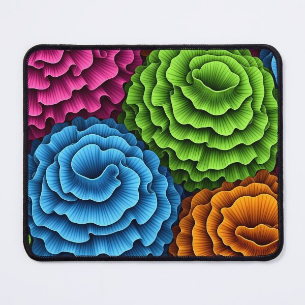 Item preview, Rainbow Ruffle Blooms designed and sold by Kaleidoscope Print.