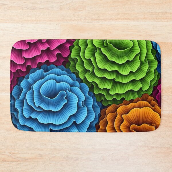 Item preview, Rainbow Ruffle Blooms designed and sold by Kaleidoscope Print.