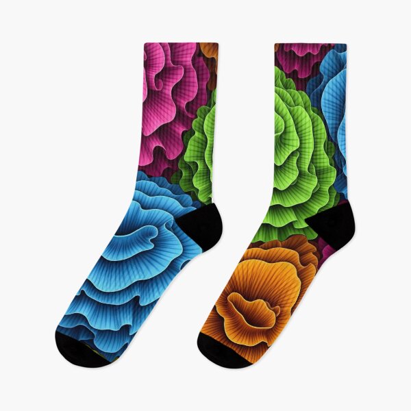Item preview, Rainbow Ruffle Blooms designed and sold by Kaleidoscope Print.