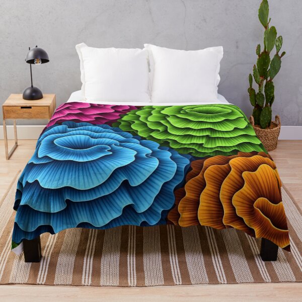 Item preview, Rainbow Ruffle Blooms designed and sold by Kaleidoscope Print.