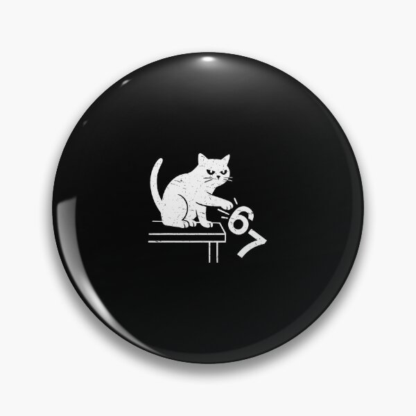 Item preview, Anti Six Seven Cat Meme Funny 6 7 Meme Cat Knocking Off 67 designed and sold by donadonvgran.