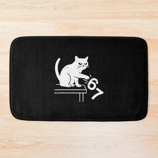 Item preview, Anti Six Seven Cat Meme Funny 6 7 Meme Cat Knocking Off 67 designed and sold by donadonvgran.