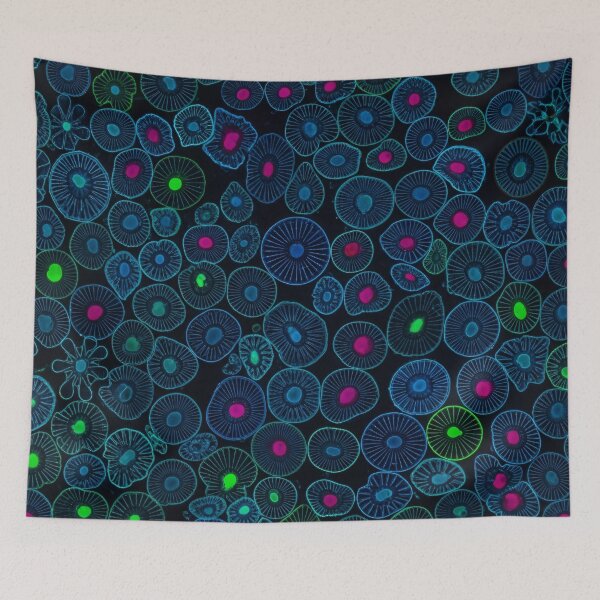 Item preview, Neon Microbe Mosaic designed and sold by Kaleidoscope Print.