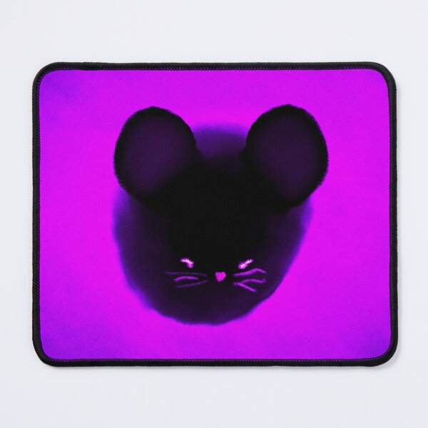 Item preview, Black Hamster Cartoon Illustration – Cute Abstract Animal Art on Purple Background designed and sold by BnutPutterArts.