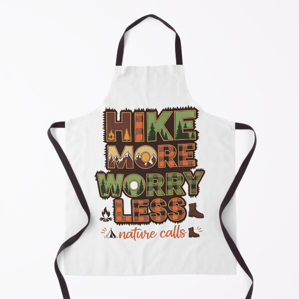 Item preview, "Hike More Worry Less – Nature Calls" Outdoor Adventure Typography Art – Hiking Wilderness Design designed and sold by Luminari Creations.