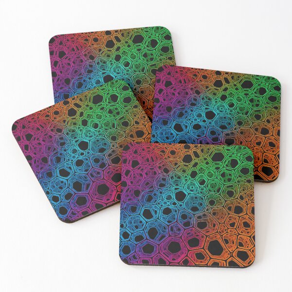 Item preview, Neon Honeycomb Spectrum designed and sold by Kaleidoscope Print.