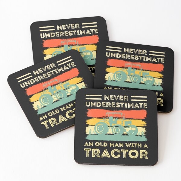 Item preview, Never Underestimate An Old Man With A Tractor Funny Farmers designed and sold by charitashmoqs.