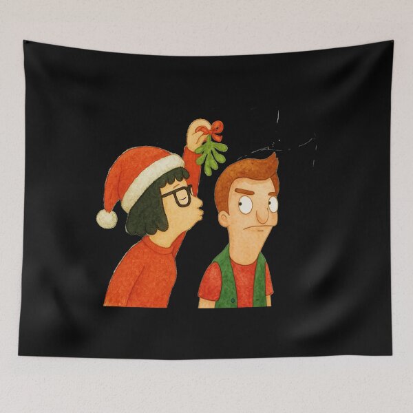 Item preview, Tina Belcher & Jimmy Junior Mistletoe Mot – Bob’s Burgers Watercolor Art  designed and sold by Katebush22x2.