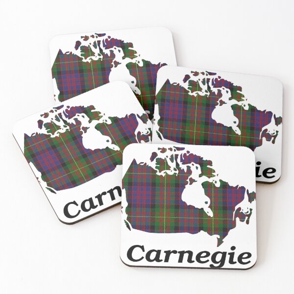 Item preview, Carnegie Clan Tartan on Map of Canada (with name) designed and sold by clantartans.