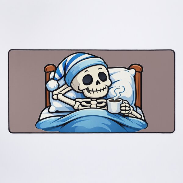 Item preview, Nope, Not Today – Lazy Skeleton in Bed designed and sold by KingCuppaDigitalArt.