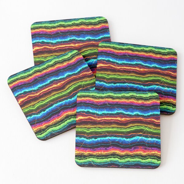 Item preview, Electric Agate Stripes designed and sold by Kaleidoscope Print.