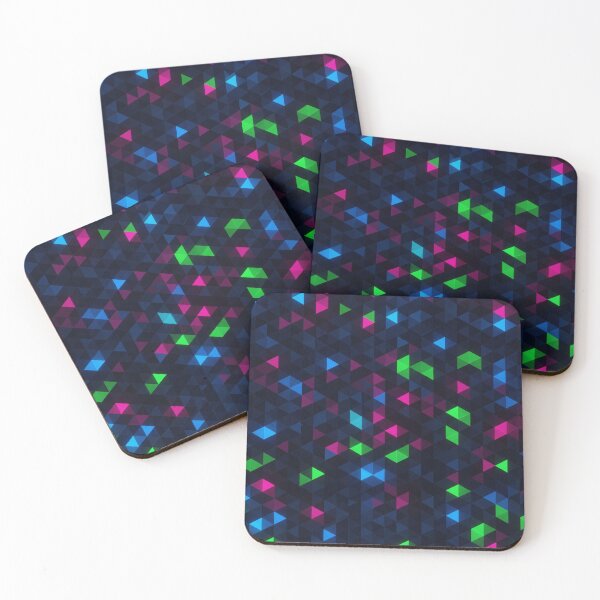 Item preview, Neon Triangle Mosaic designed and sold by Kaleidoscope Print.