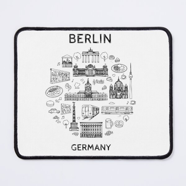 Item preview, Berlin Germany - Great Cities of Europe - Line art of Berlin Architecture and Culture designed and sold by Kathunk Designs.